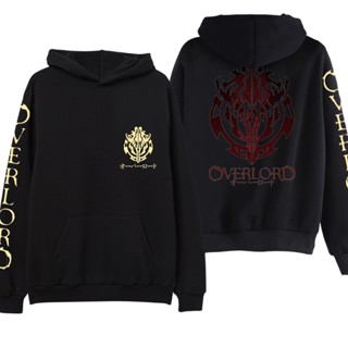 เสื้อกันหนาว มีฮู้ด ลายโลโก้หัวกะโหลก OVERLORD