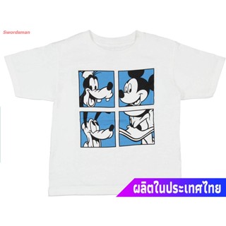 เสื้อยืดแขนสั้น Disney Mickey Mouse Shirt Toddler Boys Mickey And Friends Squares T-Shirt Sports T-shirt