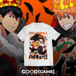 เสื้อยืดผู้ชาย❖I.Haikyuu Anime Kageyama และเสื้อยืดโพลีเอสเตอร์ Hinata สําหรับผู้ชาย/เสื้อยืดสํ JyQ