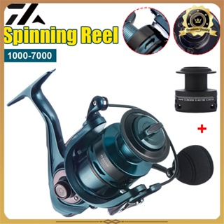 🎣Daiwa รอกตกปลาโลหะ 14 + 1 แบริ่งอัตราส่วนความเร็วสูง: 5.5: 1 รอกหมุนปั่น 1000-7000 ถ้วยลึก