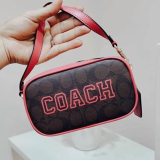 Coach CB851 Jamie Wristlet In Signature Canvas In IM/Brown/Watermelon