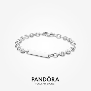 Pandora สร้อยข้อมือเงิน แกะสลักได้ สําหรับของขวัญวันเกิด คริสต์มาส t925