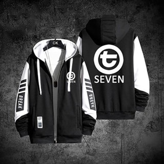 Assassin Scissor Seven กับเงา Assassin Seven เสื้อกันหนาวมีฮู้ดซิปแขนยาวคาร์ดิแกนผู้ชายและผู้หญิงเสื้อผ้าหลวม