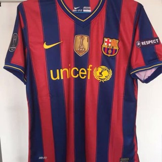 เสื้อกีฬาแขนสั้น ลายทีมชาติฟุตบอล Barcelona Jersey 09 10 ชุดเยือน สไตล์วินเทจ สําหรับผู้ชาย