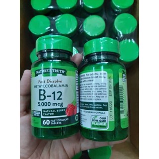 Natures Truth B12 Vitamin 5000 mcg | 60 Tablets | Fast Dissolve Natural Berry Flavor