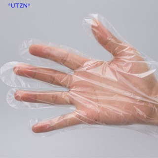 Utzn&gt; ถุงมือพลาสติกใส แบบใช้แล้วทิ้ง สําหรับใส่อาหาร 100 ชิ้น