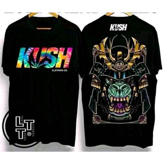 เสื้อขาว เสื้อยืด KUSH เสื้อยืดสตรีทแวร์แขนสั้นฮิปฮอปเสื้อยืด Unisex ถนนสูงแฟชั่นผ้าฝ้ายเสื้อยืด 8hE