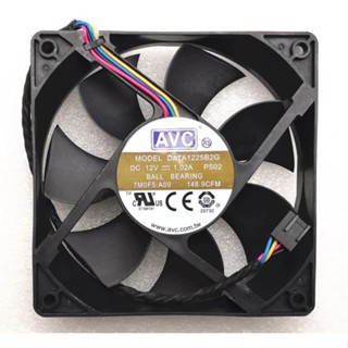 DATA1225B2G PS02 New For AVC 12025 12cm Fan Double Ball 4-Wire 12V 1.02A 4300RPM 148.9CFM