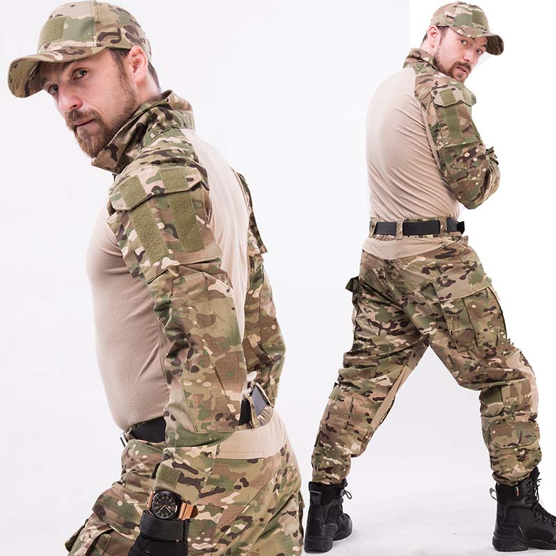 Tactical Uniforms Men Ripstop Camo Military Men Clothing Sets G3 Army