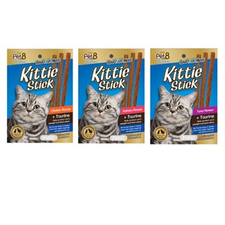 ขนมแมว Pet8 Kittie Stick Real Fish Meat for Cat 6 sticks x 4 packs เพ็ทเอท