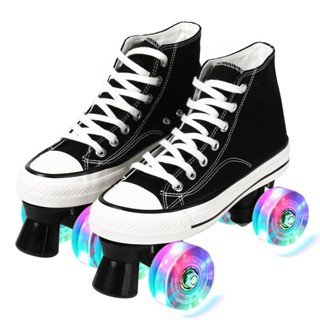 รองเท้าสเก็ตผ้าใบฤดูร้อน ผู้ใหญ่ Roller Skate Roller Skate Flash Skates