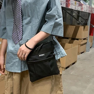 bag_1(BAG1641) W1กระเป๋าผ้าสะพายข้างสายเชือกSPORเวอร์ชั่นเกาหลี ผ้าใบ