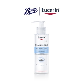 Eucerin ยูเซอริน อัลตร้าเซ็นซิทีฟ [ไฮยาลูรอน] คลีนซิ่ง มิลค์ 200ml