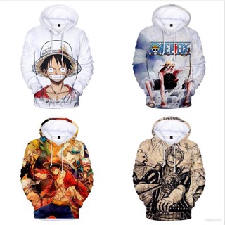 เสื้อกันหนาวแขนยาว มีฮู้ด ลายการ์ตูนอนิเมะวันพีช NS3 ONE PIECE Casaul Luffy พลัสไซซ์ แฟชั่นสําหรับผู้ชาย และผู้หญิง