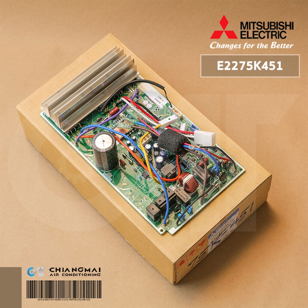 E2275K451 แผงวงจรแอร์ Mitsubishi แผงบอร์ดคอยล์ร้อน มิตซูบิชิ รุ่น MUY-KP13VF-TH1 อะไหล่แอร์ ของแท้ศูนย์