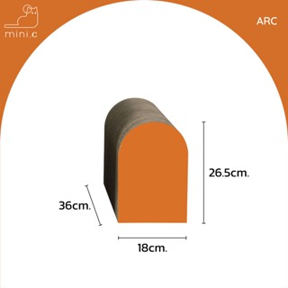 mini.c Melon ARC (S) cat scatcher - ที่ลับเล็บแมว ที่ฝนเล็บแมว ที่ข่วนเล็บแมว ของเล่นแมว บ้านแมว คอนโดแมว ทรงโค้ง