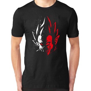 ☃۩∏Vegeta Face Two Tone Dragon Design MenS T-Shirt Ball T-Shirt Black Design Classic Sportwear FatherS Day Birthday Co