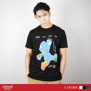 ใส่สบายๆหนาUnisex T-Shirt เสื้อยืดคอกลม แขนสั้น เสื้อยืดพิมพ์ลาย Mario ใส่ได้ทั้งผู้หญิง-ผู้ชาย/ รุ่น IA-089