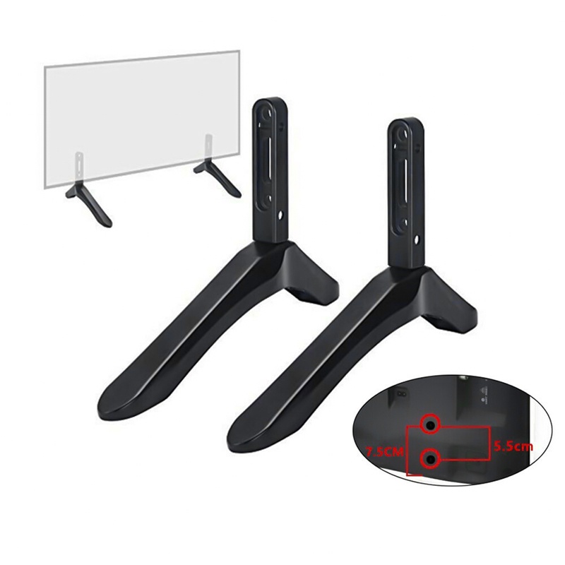 2pcs Universal TV Stand Base Mount for 32-65 Inch Samsung Vizio Sony LCD TV Not for LG TV Black Television Bracket Table