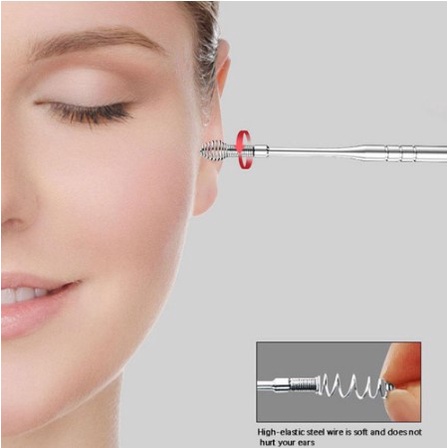 (พร้อมส่งในไทย) ชุดไม้แคะหู สแตนเลสแท้ อุปกรณ์ทำความสะอาดหู อุปกรณ์แคะหู 6 ชิ้น มาพร้อมกล่องพกพาสะดวก - รูปที่ 2