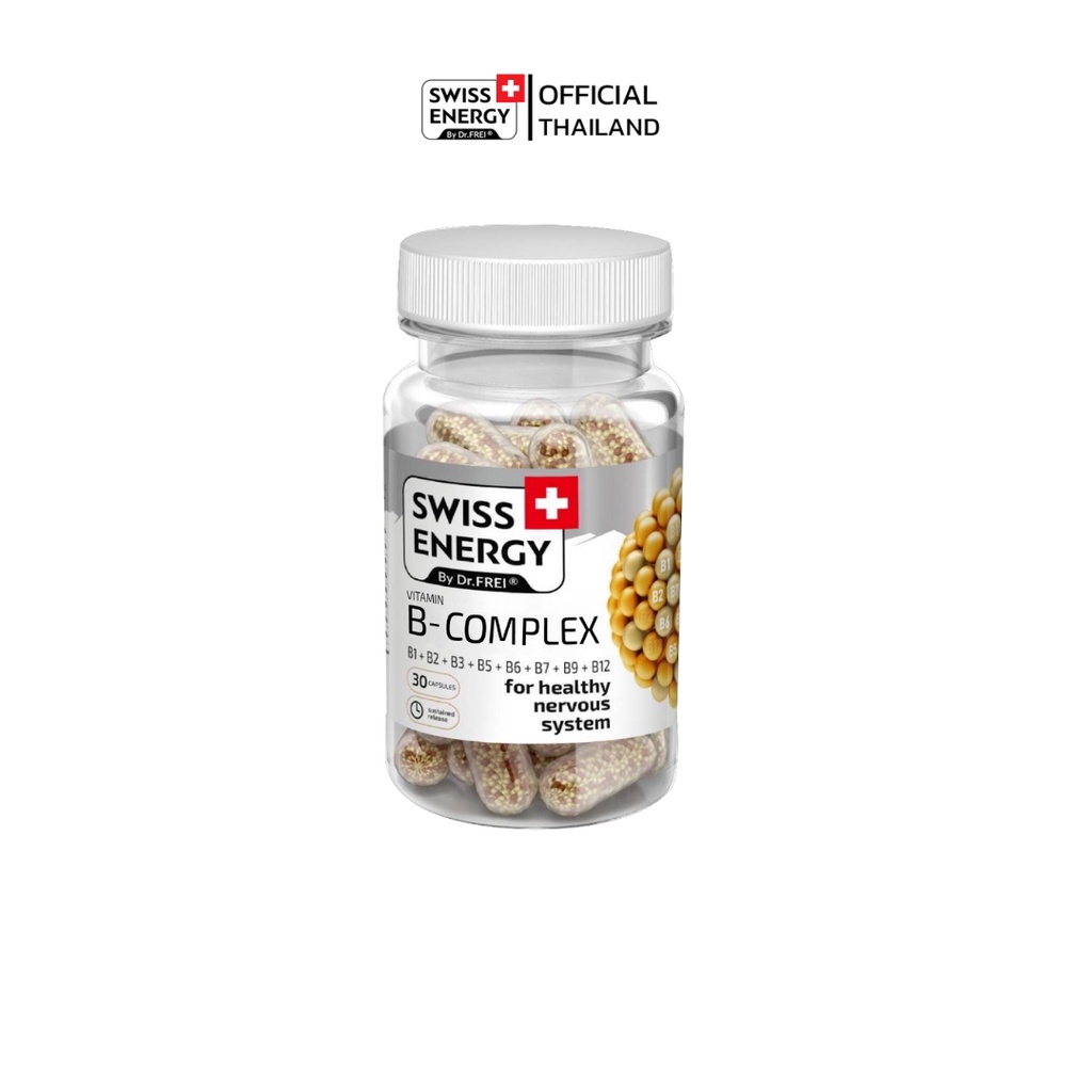 Swiss Energy B complex Sustained Release Capsule 1 กล่อง วิตามินบีรวม