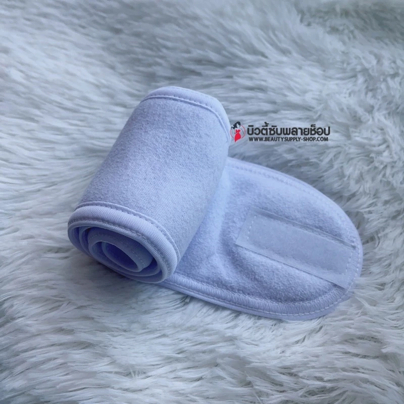 ผ้าคาดผมแต่งหน้าอาบน้ำ สีพื้นยืดหยุ่น thumbnail 6
