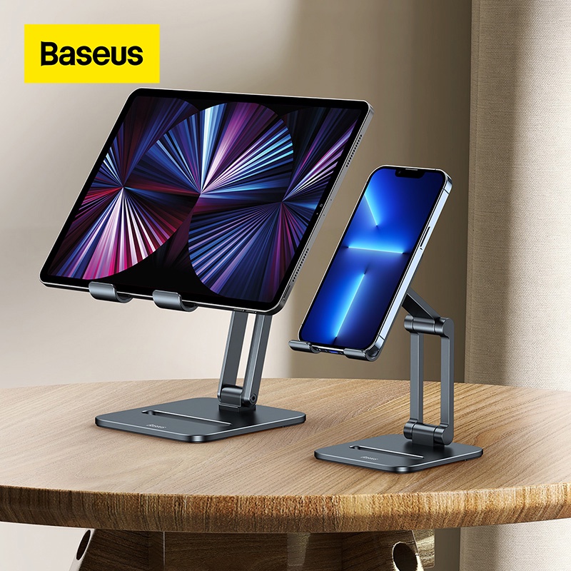 Baseus Phone Holder Desk Stand for cellphone Tablet Foldable Holder Support For iPhone 13 12 iPad Pro Air Metal Phone Ho