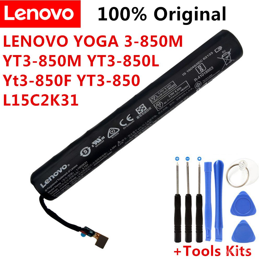 L15D2K31แบตเตอรี่แท็บเล็ตสำหรับ LENOVO โยคะ3 Tablet-850M Yt3-850F YT3-850 YT3-850M YT3-850L L15C2K31