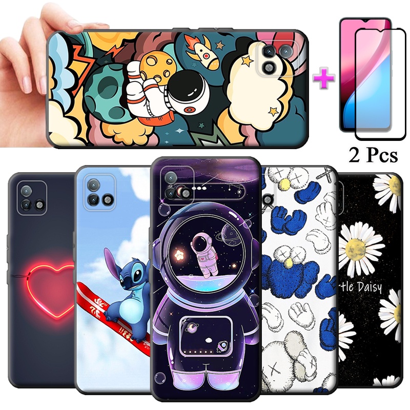 2 IN 1 Infinix Hot 10i X659B PR652B X658E PR652C X658B สมาร์ท 5 Pro พิมพ์แฟชั่น 2 ชิ้นหน้าจอเซรามิค