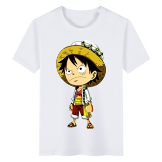 Tee เสื้อแฟชั่นผญ sexy เสื้อยืดชายOne Piece Luffy อะนิเมะเสื้อผ้าเสื้อยืดแขนสั้นผู้ชายลำลองสบาย