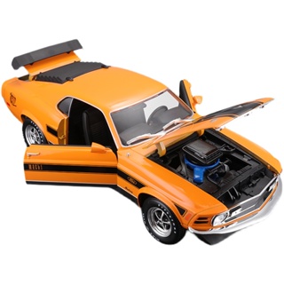 โมเดลรถยนต์ Maisto 1:18 1970 Ford Mustang Mach 1 Static Die Cast Vehicles ของเล่นสําหรับเด็ก