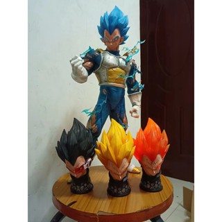 โมเดลฟิกเกอร์ Super Saiyan GK Four-Headed Eagle Vegeta Head Can แบบเรืองแสง สําหรับตกแต่ง△