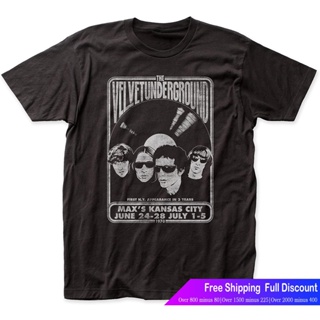 Impactเสื้อยืดแขนสั้น Impact Velvet Underground Velvet Vinyl Fitted Jersey Tee Impact Mens Womens T-shirts