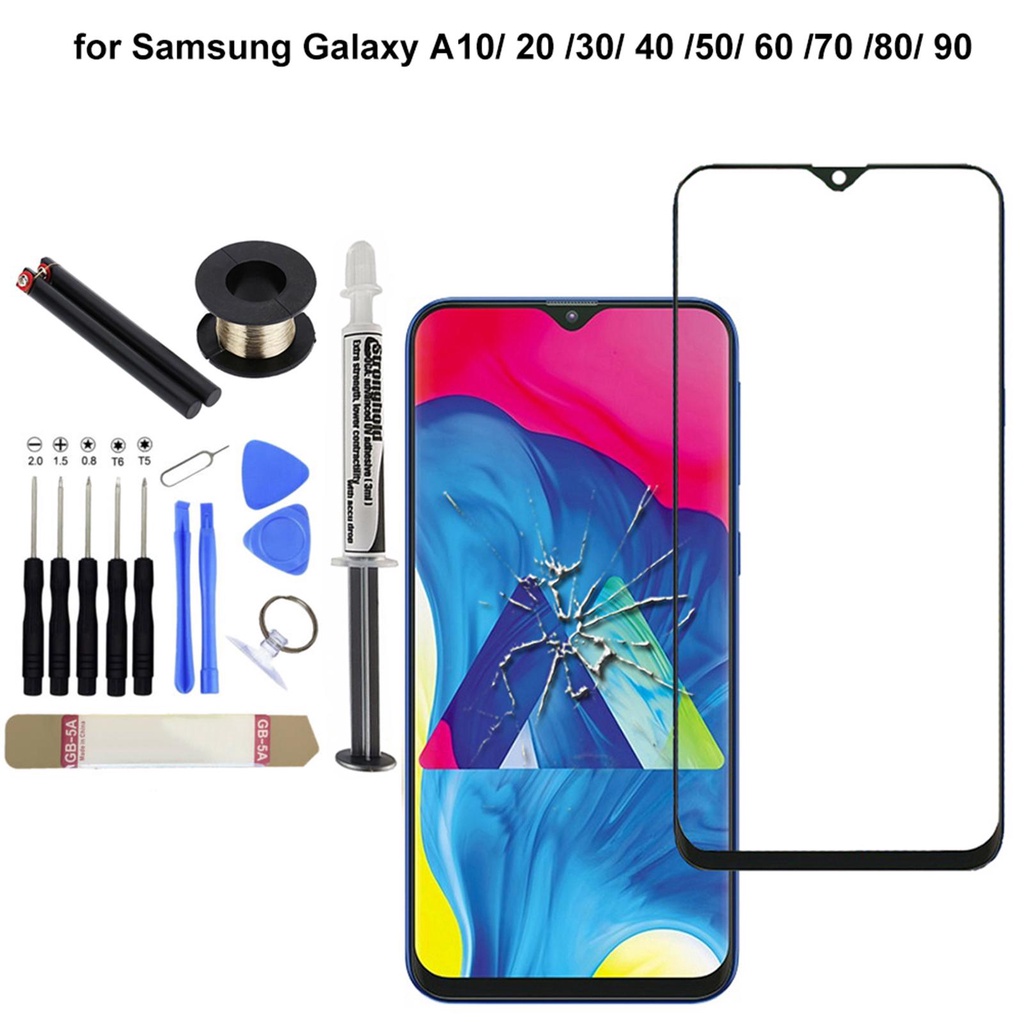 New Phone Front Screen Replacement Kit for Samsung Galaxy A10 A20 A30 A40 A50 A60 A70 A80 A90 UV Glue Glass Screen Cover