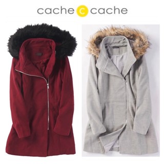 เสื้อโค้ทกันหนาว โค้ทฮู้ด ขนเฟอร์ 🔹แบรนด์✨CACHE CACHE ✨ (WY792)