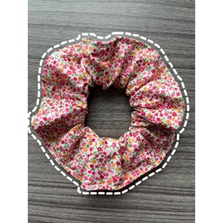 ยางมัดผมโดนัทลายดอกไม้ scrunchies