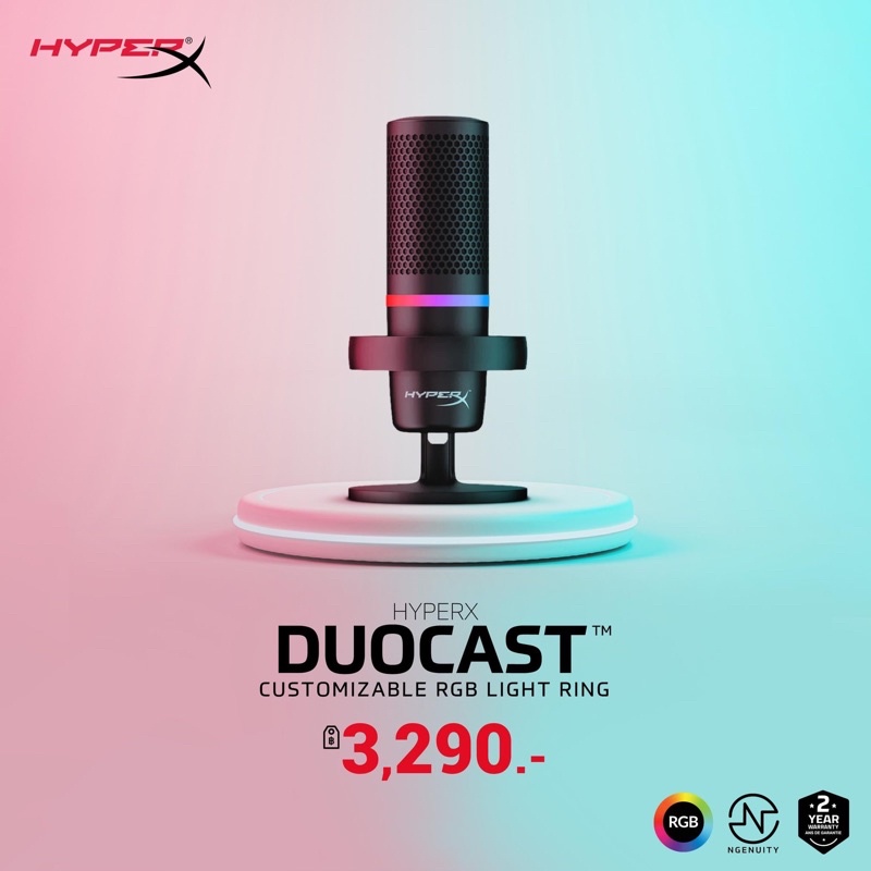 HyperX DuoCast USB Microphone RGB Light