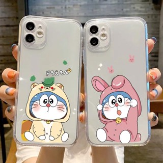 เคสiPhone11 สไตล์เกาหลี เเฟชั่น ฝาครอบป้องกันการตก น่ารักการ์ตูน โดเรม่อน รุ่นคู่ โปร่งใส เคสมือถือ กรณีโทรศัพท์ สำหรับ เคสไอโฟน11 โทรศัพท์ 7 8 plus 11 เคสไอโฟน 12 13 14 pro max mini เคสไอโฟน 13 เคสไอโฟน เคสไอโฟน7พลัส se2020 xs XR iPhone case เคสโทรศัพท์