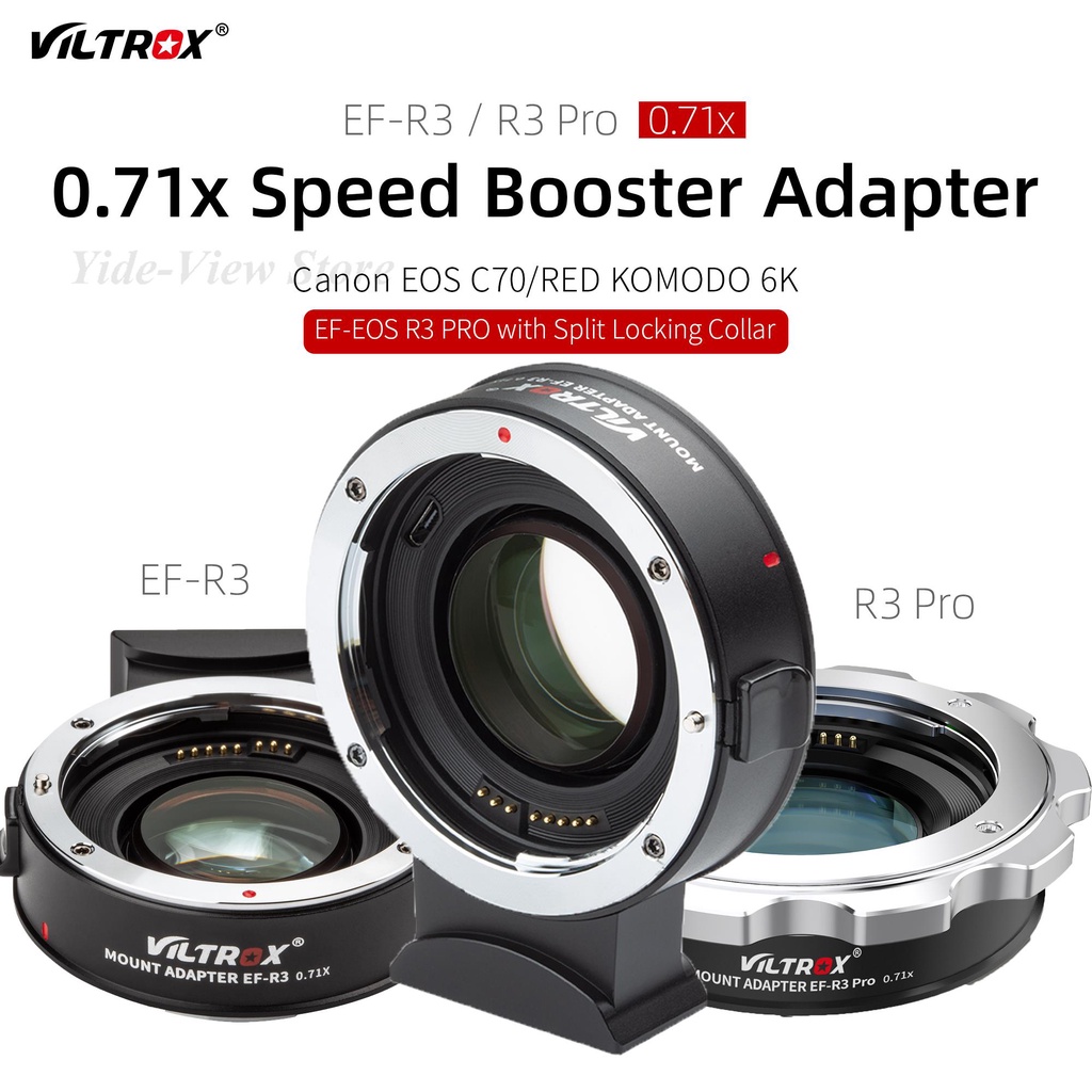 Viltrox Efr3 Pro 0.71x Speed Booster Auto Focus Full Frame Adapter Canon Ef Lens To Rf Camera