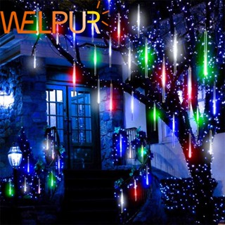 Welpur สายไฟหิ่งห้อย LED RGB 8 หลอด กันน้ํา ขนาด 30 ซม. สําหรับตกแต่งงานแต่งงาน คริสต์มาส