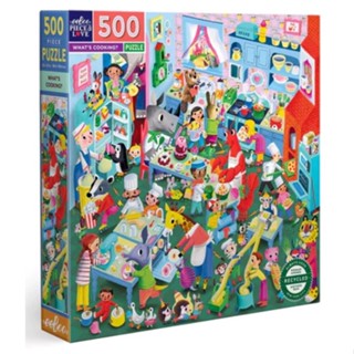 eeBoo Whats Cooking? 500 Pc Sq Puzzle จิ๊กซอว์รูปเข้าครัวทำอาหารแบบ 500 ชิ้น