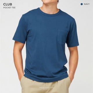 TWENTYSECOND เสื้อยืดแขนสั้น รุ่น CLUB POCKET TEE (Oversized fit) - สีกรม / Navy