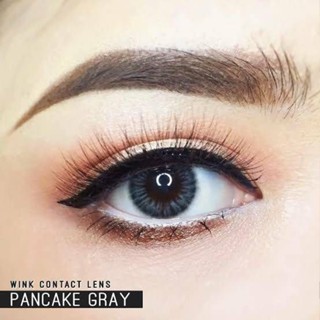 Contact lens คอนแทคเลนส์ Wink Pancake Gray สีเทา (0.00) ค่าสายตาปกติ