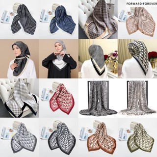 Tudung ผ้าซาติน พิมพ์ลายตัวอักษร แฟชั่น สําหรับชาวมุสลิม M90665