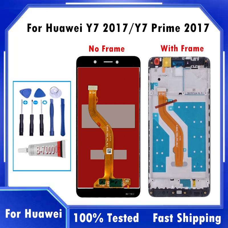 5.5" For Huawei Y7 Prime 2017 LCD Digitizer For Huawei Y7 2017 TRT L21 L21A L21X LX2 LX1 LX3 Touch S