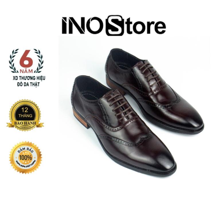 INODA Premium Genuine Cow Leather Mens Oxford Office Shoes - IM6