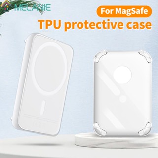 เคสแบตเตอรี่ภายนอก TPU แบบใส กันกระแทก สําหรับ Apple MagSafe