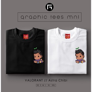 เสื้อยืดกราฟิก MNL Valorant แอสตร้าโรงงาน Chibi เสื้อเชิ้ตที่กําหนดเองเสื้อยืด Unisex สําหรับผู 6b(