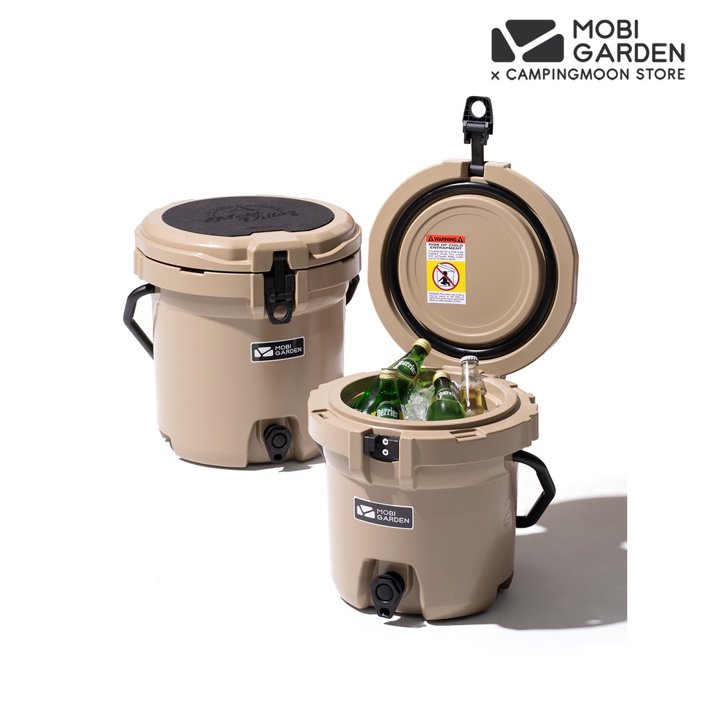 กระติกน้ำ Mobi Garden ขนาด 9.5L | 19L สีครีม เก็บความเย็นได้ 48-72 ชั่วโมง