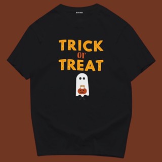 เสื้อยืดสกรีนลาย Halloween 🎃 Trick or Treat พร้อมส่ง✨